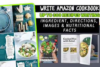 cookbook design, recipe book, cookbook formatting, cookbook writer, amazon kdp