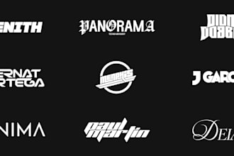 design music, dj, band, artist or party logo