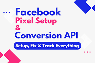 setup meta pixel, conversion API, event tracking, GTM