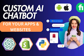 create intelligent ai chatbots for websites, shopify, chat bot development