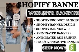 design stunning shopify banner website banner banner ads gif web product banner