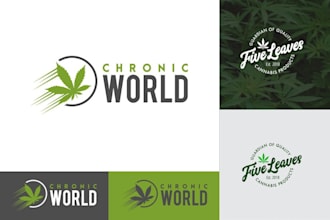 do custom cannabis weed logo design