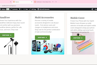 do wordpress landing page design or one page website