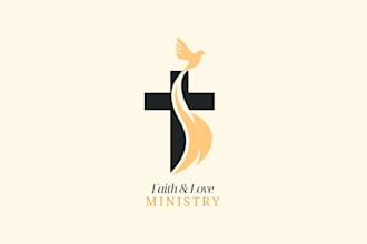 design minimalist ministry religious and church logo with fast delivery
