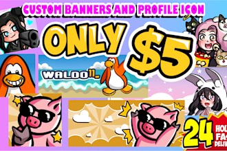 make custom banners and profile icon chibi