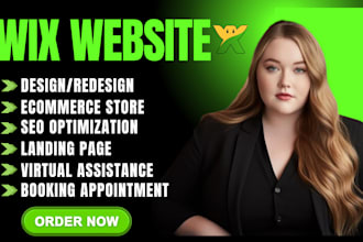 design wix booking website membership event page printify printful seo store
