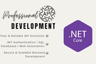 develop a secure backend API with net core and sql