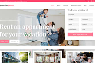 do design vacation rental website, lodgify website, airbnb, short term rental
