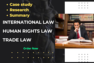 write legal articles and reports on international law and human rights
