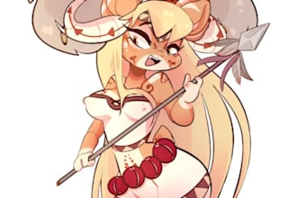 draw your furry art character, fursona, anime, oc in nsfw or sfw