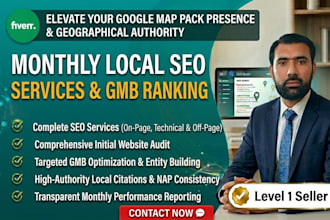 do monthly local SEO to boost gmb ranking and geographical authority