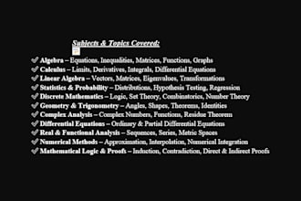 help with all mathematics topics, from basic to advanced levels