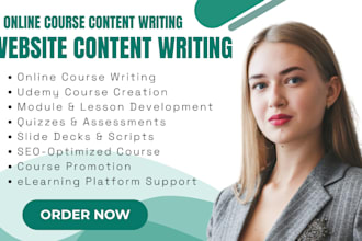write online course content udemy course content create course and do promotion