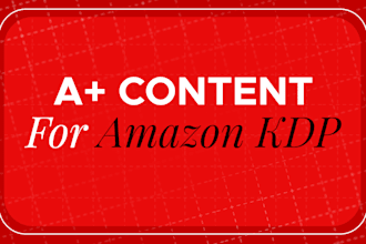 design captivating a plus content for amazon KDP
