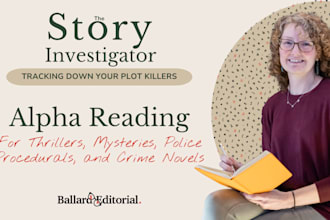 professionally alpha read your thriller or mystery novel
