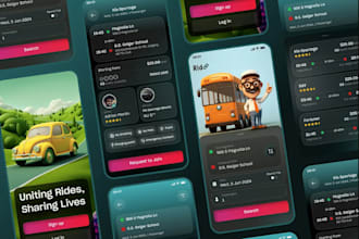 develop carpooling app, ridesharing app, gojek app, uber clone app, airbnb app