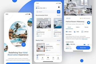 hotel booking app, reservation system, vacation planner, flight booking app