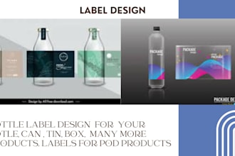 create stunning bottle label, cbd label design, packaging
