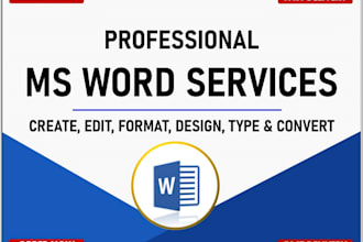 create, edit, format and design ms word documents