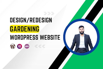 build responsive gardening website or landscaping, lawn and plant care blog
