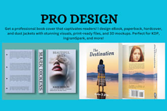 design a professional book cover,ebook,paperback, fantasy,hardcover and mockup