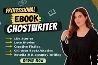 ghost write 30,000 words ebook as ghost book writer, kdp and ghost ebook writer
