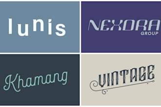 do professional minimalist text logo