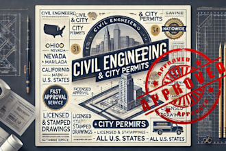 civil engineering, city permit ohio, nevada, maryland, california, maine stamp
