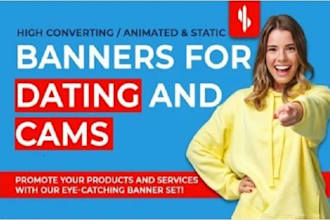 design  your streaming  adult banners for dating and cams