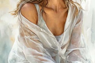 do hand draw realistic digital oil painting portrait