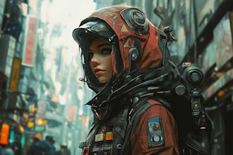 sci fi character illustration or sci fi character