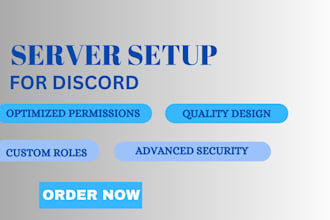 setup the best new and existing gaming, nft or anime discord server