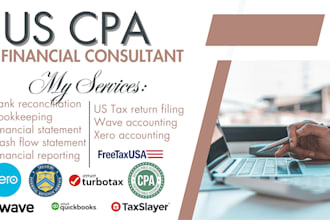 prepare and e file US tax returns for personal, llc, c corp, s corp, bookkeeping