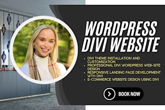 create responsive wordpress divi website design or redesign and divi builder