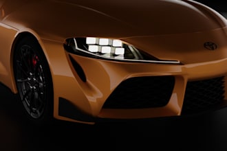 deliver 3d automotive toyota supra mk5 car, digital car for stl,3d body car part