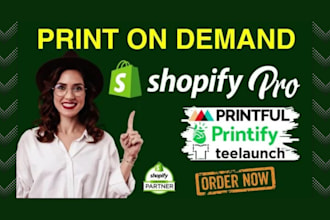 setup print on demand shopify store, etsy pod store, print on demand, printiful