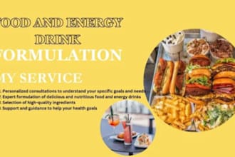 be your chemist to formulate your food, energy drinks, supplement product
