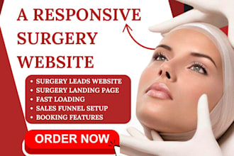 design aesthetic plastic surgery website medical website for surgery leads