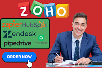 set up zoho zapier hubspot pipedrive zendesk freshsales freshdesk freshchat