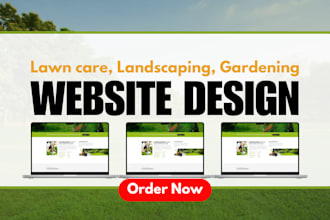design landscaping website lawn care website landing page gardening sales leads