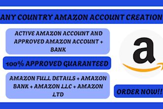 create an approved amazon seller account, amazon bank setup, amazon llc