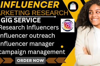 be your influencer marketing manager for outreach and brand campaigns for brands
