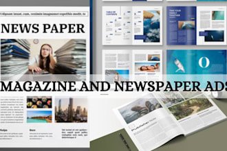 design magazine cover newspaper ads or print advert flyer print design