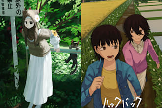draw anime character with background