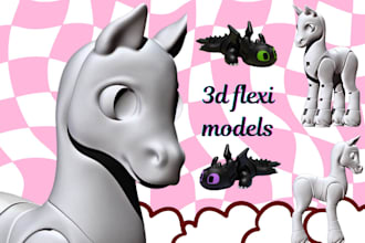 sculpt flexi model 3d articulated model 3d bjd 3d doll 3d toy for 3d printing