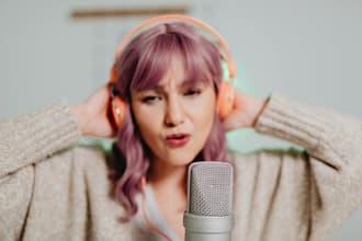 sing and record female pop, rnb, rock or edm vocals singer