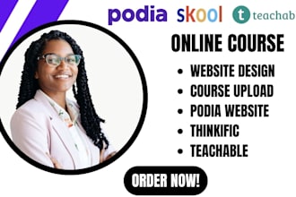 build online course website in teachable, thinkific, learnworlds, podia