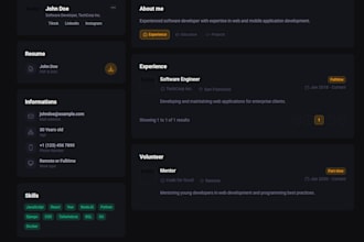 custom CV website design