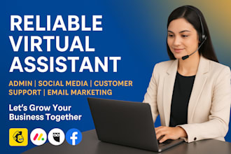 be your personal administrative executive virtual assistant social media manager