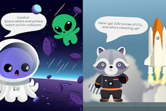 create a cute cartoon character or brand mascot